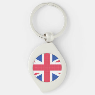 Original cross-stitch design Union Jack Key Ring