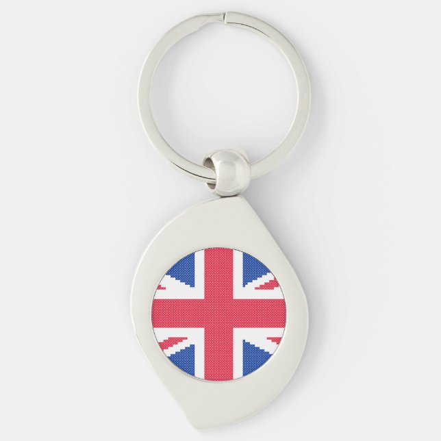 Original cross-stitch design Union Jack Key Ring (Front)