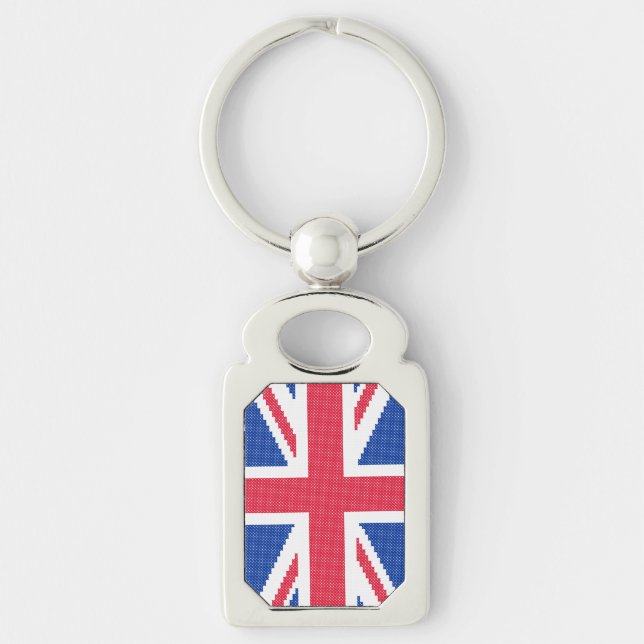 Original cross-stitch design Union Jack Key Ring (Front)