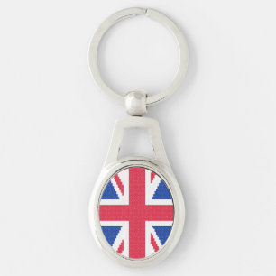 Original cross-stitch design Union Jack Key Ring
