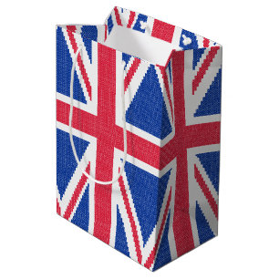 Original cross-stitch design Union Jack Medium Gift Bag