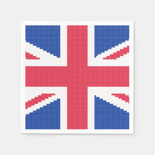 Original cross-stitch design Union Jack Napkin