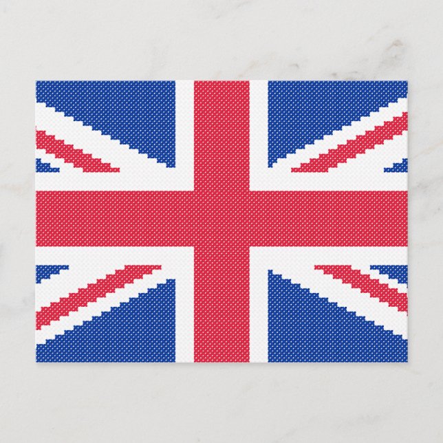 Original cross-stitch design Union Jack Postcard (Front)