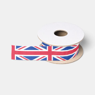 Original cross-stitch design Union Jack Satin Ribbon