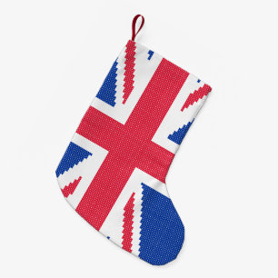 Original cross-stitch design Union Jack Small Christmas Stocking