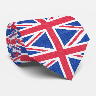 Original cross-stitch design Union Jack Tie