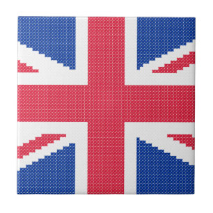 Original cross-stitch design Union Jack Tile