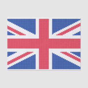 Original cross-stitch design Union Jack Tissue Paper