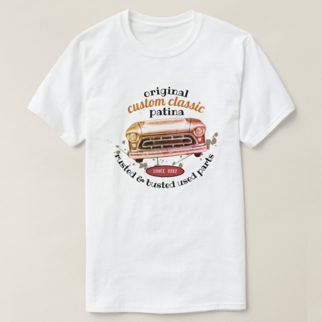 Original Custom Classic Patina VintageTrucks - T-Shirt (Design Front)