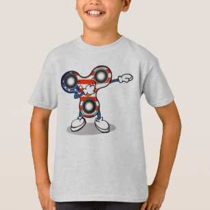 Original Dabbing Hand Spinner - American Flag Dab T-Shirt
