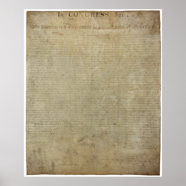 Original Declaration of Independence Poster (Front)