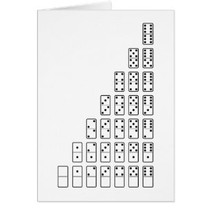 Original design black and white Domino symbols