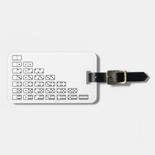 Original design black and white Domino symbols Luggage Tag