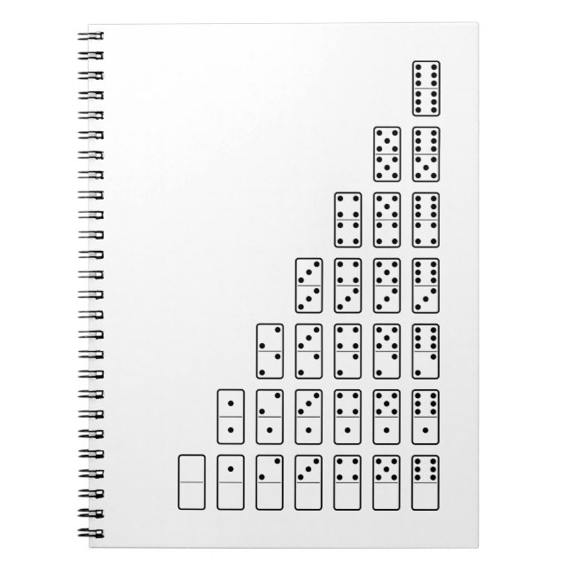 Original design black and white Domino symbols Notebook (Front)