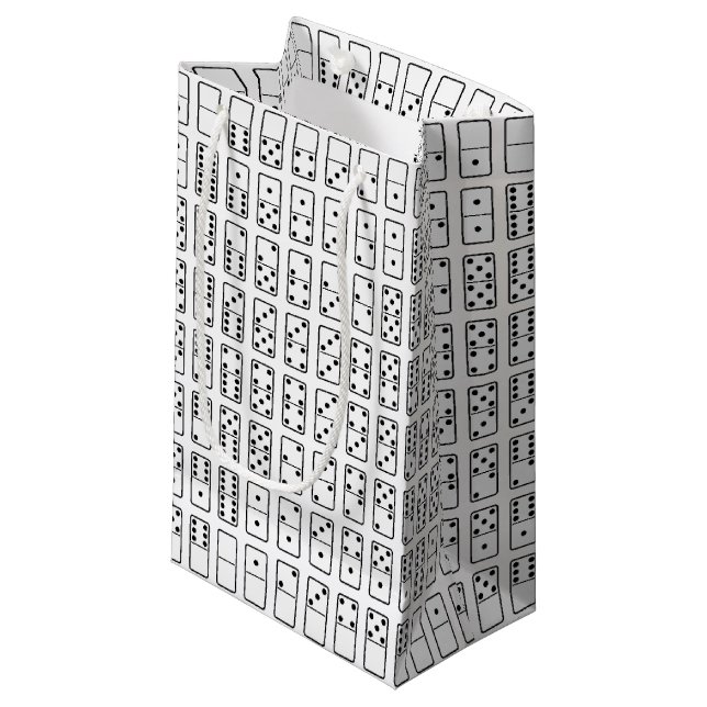 Original design black and white Domino symbols Small Gift Bag (Front Angled)