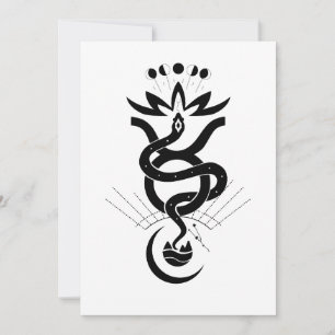Original design for 2025 Snake printing, Taurus Invitation