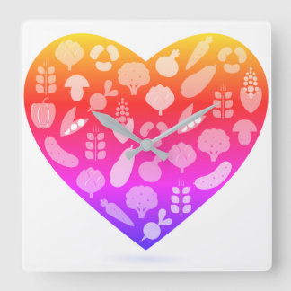 Original designers Clock with pink vegetable