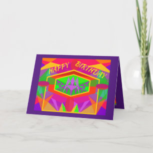 Original Digital Blazing Art Birthday Card