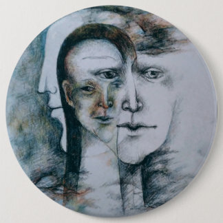 Original digital fine art surrealism 6 cm round badge