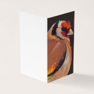Original digital painting of a gold finch business card