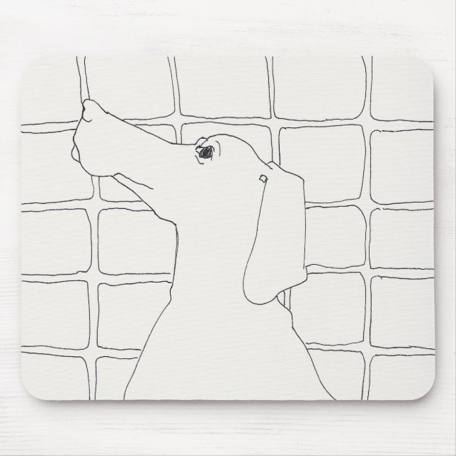 Original Dog Drawing Chinese Dog Year 2018 mouse P Mat (Front)