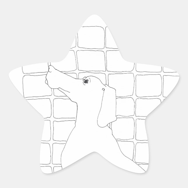 Original Dog Drawing Chinese Dog Year 2018 Stick 4 Star Sticker (Front)