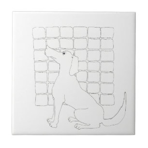 Original Dog Drawing Chinese Dog Year 2018 Tile