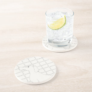 Original Dog Drawing Chinese Dog Year Birthday C Coaster