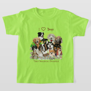 Original Dogpile Cute Pets, Personalise Text T-Shi T-Shirt