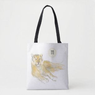 Original Drawing 2 Chinese Tiger Year M Birthday B Tote Bag
