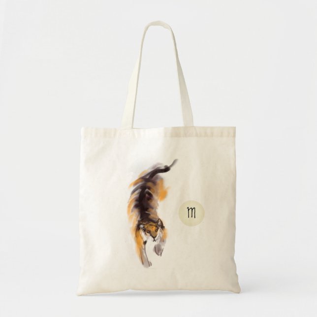 Original Drawing 3 Chinese Tiger Year M Birthday T Tote Bag (Front)