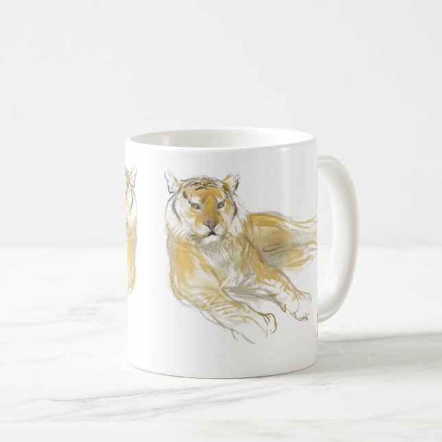 Original Drawing Chinese Tiger Year Birthday WCM2 Coffee Mug (Front Right)