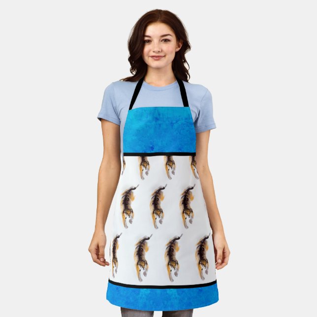  Original Drawing Tiger Chinese New Year AoA3 Apron (Worn)