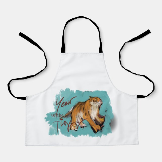  Original Drawing Tiger Chinese New Year AoA4K Apron (Front)