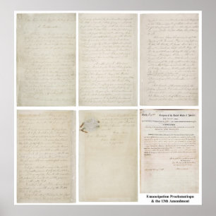 ORIGINAL Emancipation Proclamation 13th Amendment Poster