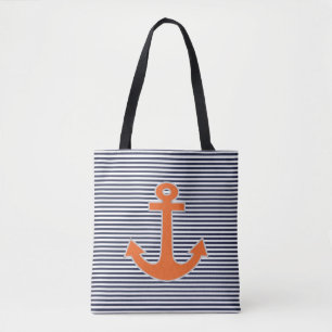 Original Embroidery Anchor Captain Nautical Tote Bag
