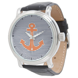 Original Embroidery Anchor Captain Nautical Watch