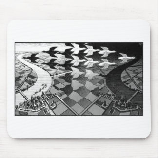 Original famous draw "day and night" mouse mat