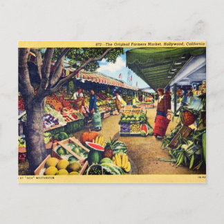 Original Farmer's Market, Hollywood, California Postcard