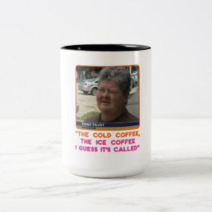 Original Faust Design in a BIG mug.  Two-Tone Coffee Mug