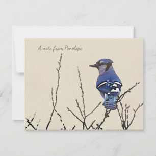 Original Fine Art Blue Jay for Bird Lovers  Card