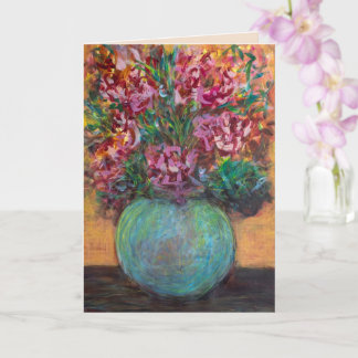 Original Fine Art Floral Bouquet Painting Card