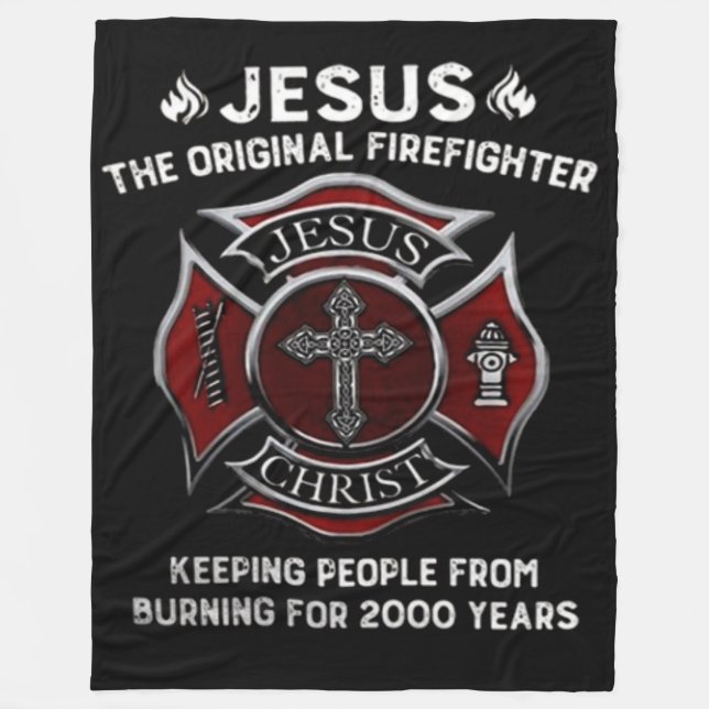 ORIGINAL FIRE FIGHTER FLEECE BLANKET (Front)