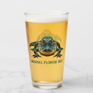 Original Florida Man with Alligator Glass