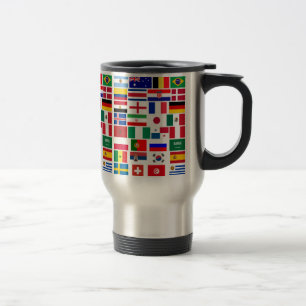 Original FOOTBALL SOCCER TEAM FLAGS 2018 pattern Travel Mug