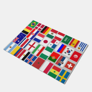 Original FOOTBALL SOCCER TEAM FLAGS SYMBOL 2018 Doormat
