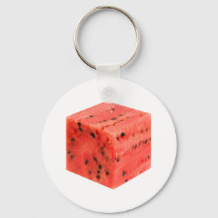 Original Fresh Sweet Red Watermelon Food Cube Key Ring