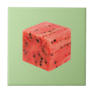 Original Fresh Sweet Red Watermelon Food Cube Tile