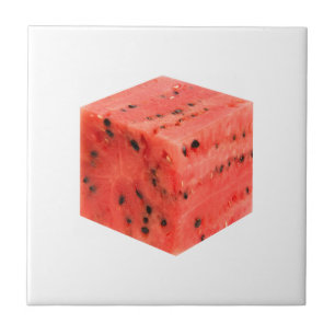 Original Fresh Sweet Red Watermelon Food Cube Tile