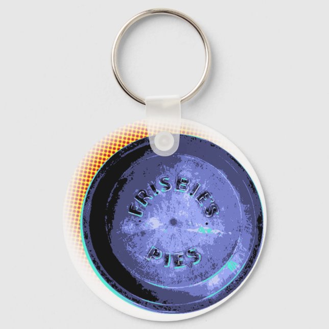 Original Frisbee Pie Tin Pop Art Key Ring (Front)